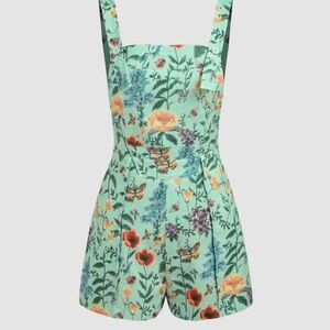 Cider Mint Floral Romper